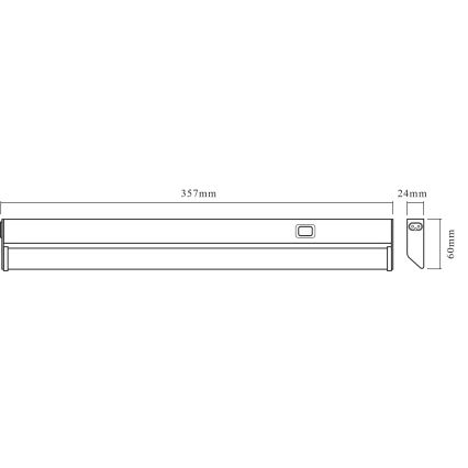 Osram - LED podlinkové svietidlo LINEAR LED/6W/230V 3000K 35,7 cm strieborné