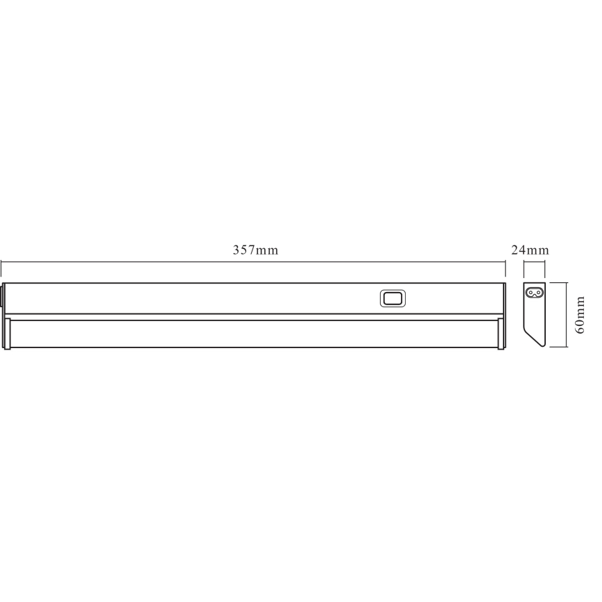 Osram - LED podlinkové svietidlo LINEAR LED/6W/230V 3000K 35,7 cm strieborné