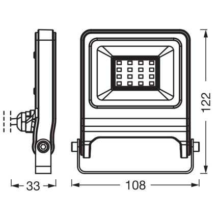 Osram - LED reflektor ENDURA LED/10W/230V 3000K IP65