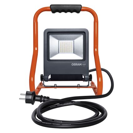 Osram - LED reflektor s držiakom a zásuvkami R-STAND LED/50W/230V 4000K IP44 oranžová/antracitová