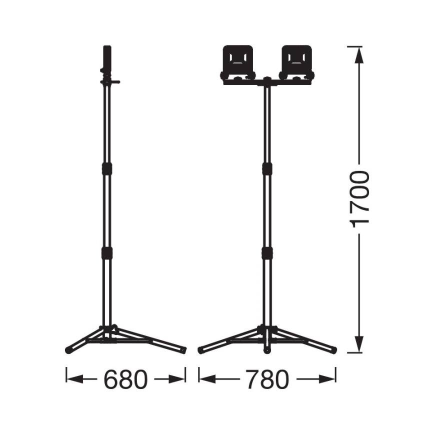 Osram - LED Reflektor s držiakom TRIPOD 2xLED/20W/230V 4000K IP65 oranžová/antracit
