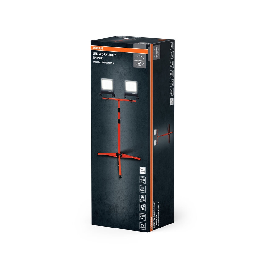 Osram - LED reflektor s držiakom TRIPOD 2xLED/50W/230V IP65