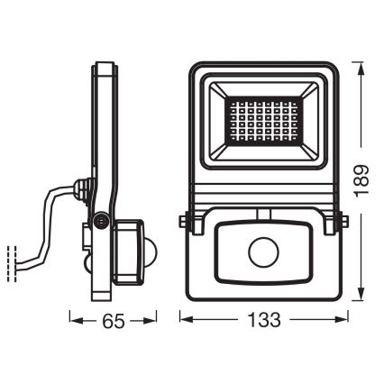 Osram - LED reflektor s pohybovým senzorom ENDURA LED/30W/230V 3000K IP44