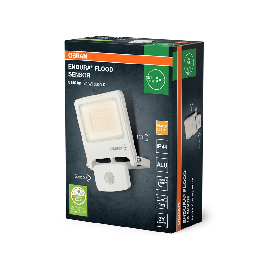 Osram - LED reflektor s pohybovým senzorom ENDURA LED/30W/230V 3000K IP44
