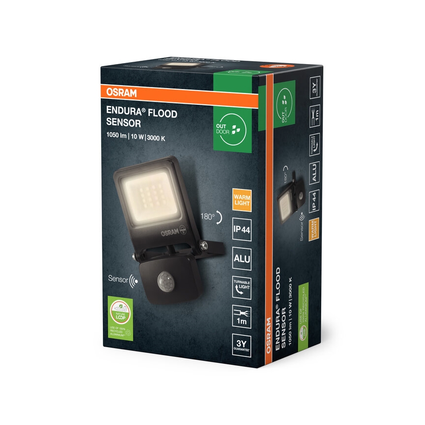 Osram - LED reflektor so senzorom ENDURA LED/10W/230V 3000K IP44