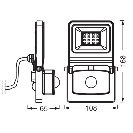 Osram - LED reflektor so senzorom ENDURA LED/10W/230V 3000K IP44