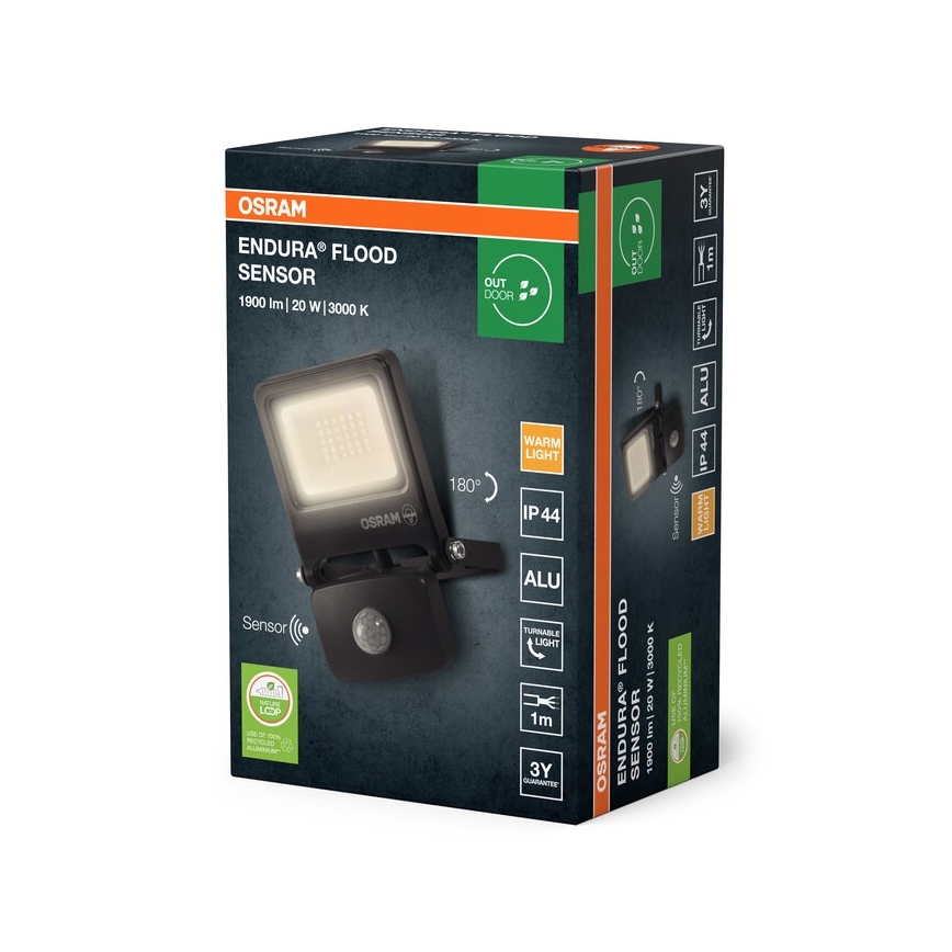 Osram - LED reflektor so senzorom ENDURA LED/20W/230V 3000K IP44