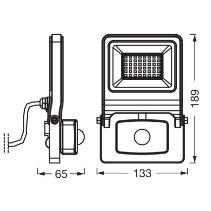 Osram - LED reflektor so senzorom ENDURA LED/30W/230V IP44