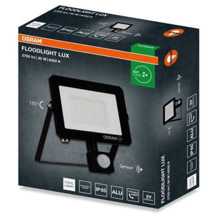 Osram - LED reflektor so senzorom FLOODLIGHT LED/30W/230V 4000K IP65