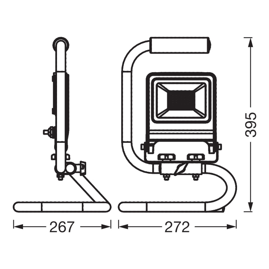 Osram - LED Reflektor so stojanom S-STAND LED/50W/230V 4000K IP65 antracit