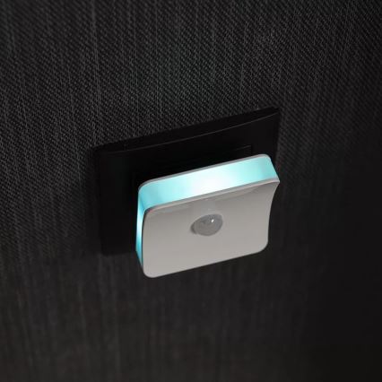 Osram - LED RGB orientačné svietidlo do zásuvky so senzorom LUNETTA LED/0,3W/230V