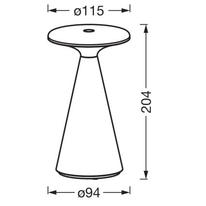 Osram - RGB LED vonkajšia stolová lampa SMART+ TWIST, stmievateľná, dotyková, nabíjacia, 1,35 W / 3,7 V / 1800 mAh, IP44