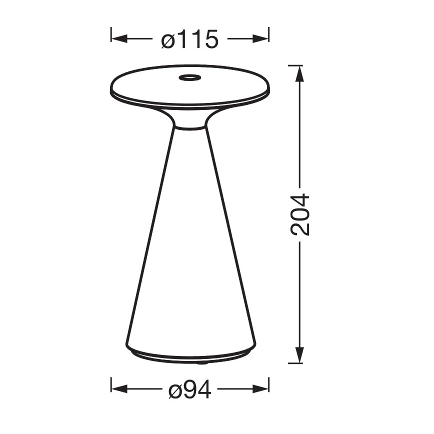 Osram - RGB LED vonkajšia stolová lampa SMART+ TWIST, stmievateľná, dotyková, nabíjacia, 1,35 W / 3,7 V / 1800 mAh, IP44