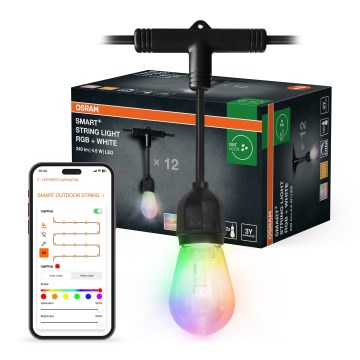 Osram - LED RGB stmievateľná vonkajšia svetelná reťaz SMART+ STRING 12xLED/230V 7,47m IP44 Wi-Fi