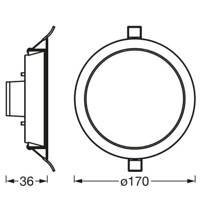 Osram - LED RGB stlmiteľné zapustené svietidlo SMART+ DOWNLIGHT LED/12W/230V 3000-6500K Wi-Fi