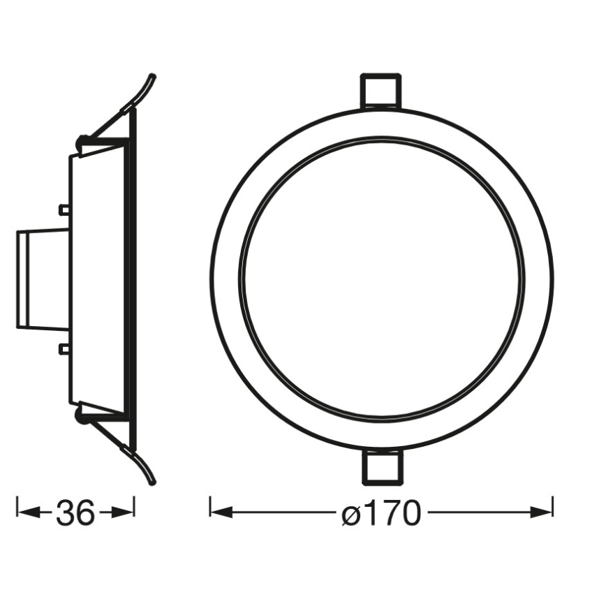 Osram - LED RGB stlmiteľné zapustené svietidlo SMART+ DOWNLIGHT LED/12W/230V 3000-6500K Wi-Fi