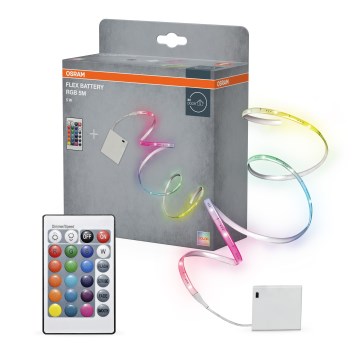 Osram - LED RGB Stmievateľný pás FLEX BATTERY 5m LED/5W/4xAA + diaľkové ovládanie