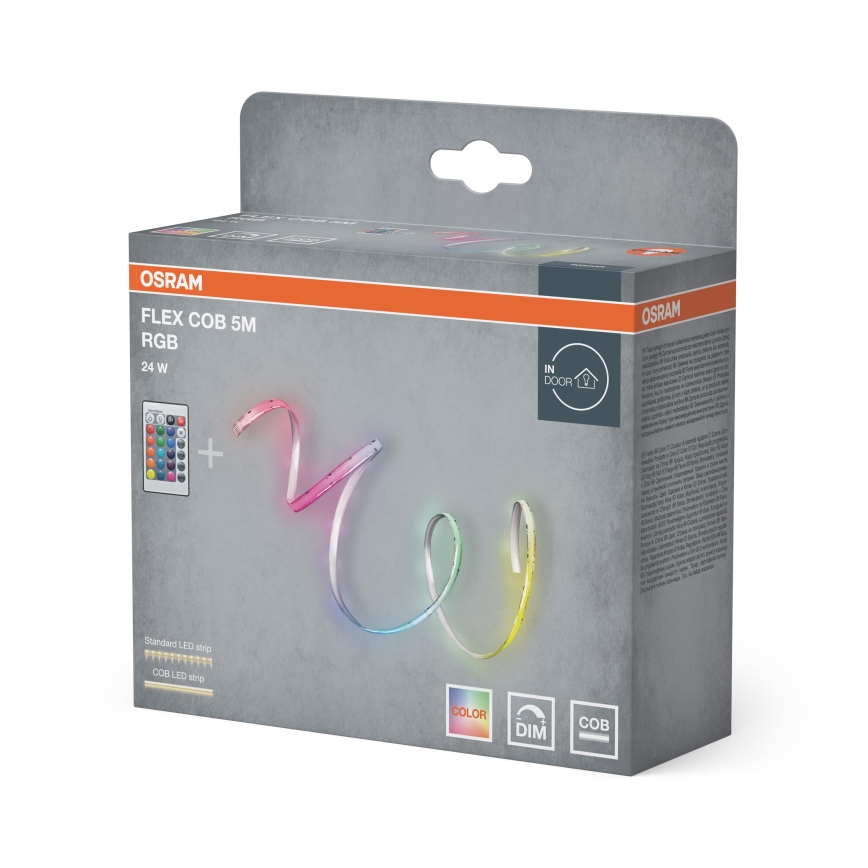 Osram - LED RGBW stmievateľný pásik FLEX COB 5m LED/24W/230V 2700-6500K + diaľkové ovládanie