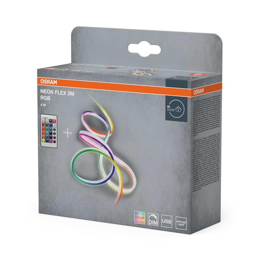 Osram - RGBW LED stmievateľný pás NEON FLEX 2m LED/4W/5V + diaľkové ovládanie