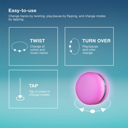 Osram - LED RGB Stmievateľný reproduktor SMART+ MACARON LED/1,75W/3,7V 450 mAh ružová