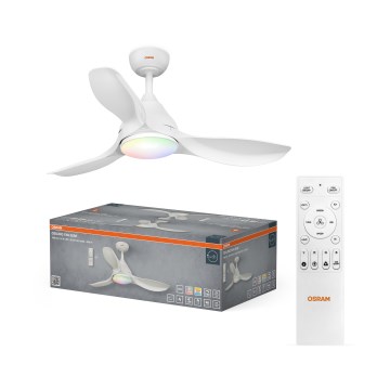 Osram - LED RGB stmievateľný stropný ventilátor NORDES LED/18W/230V 3000-6500K + diaľkové ovládanie