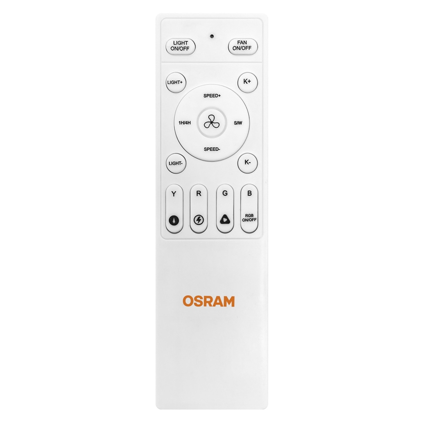 Osram - LED RGB stmievateľný stropný ventilátor NORDES LED/18W/230V 3000-6500K + diaľkové ovládanie