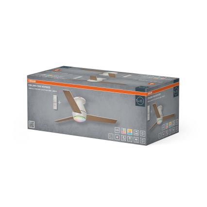 Osram - LED RGB stmievateľný stropný ventilátor NORDES LED/18W/230V 3000-6500K + diaľkové ovládanie