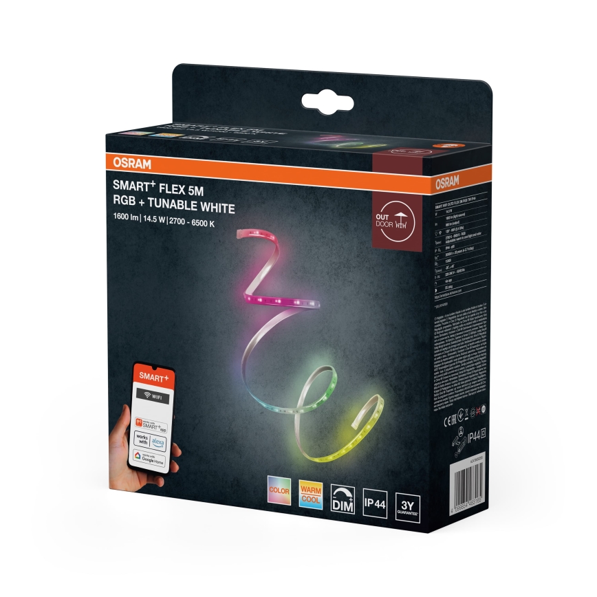 Osram - LED RGBW Stmievateľný vonkajší pásik SMART+ FLEX 5m LED/14,5W/230V 2700-6500K IP44 Wi-Fi
