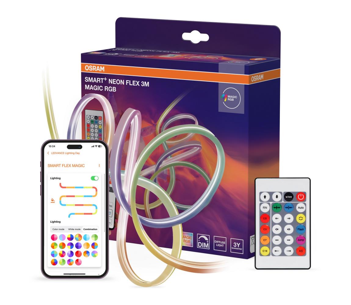 Osram - LED RGB stmievateľný vonkajší pásik SMART+ MAGIC 3m LED/15W/230V Wi-Fi + DO 4099854475252