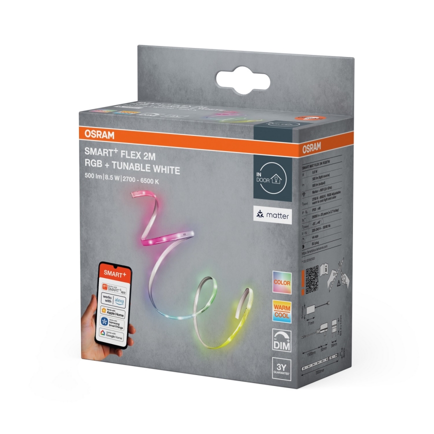 Osram - LED RGB+TW Stmievateľný pásik SMART+ FLEX 2m LED/8,5W/230V 2700-6500K Wi-Fi