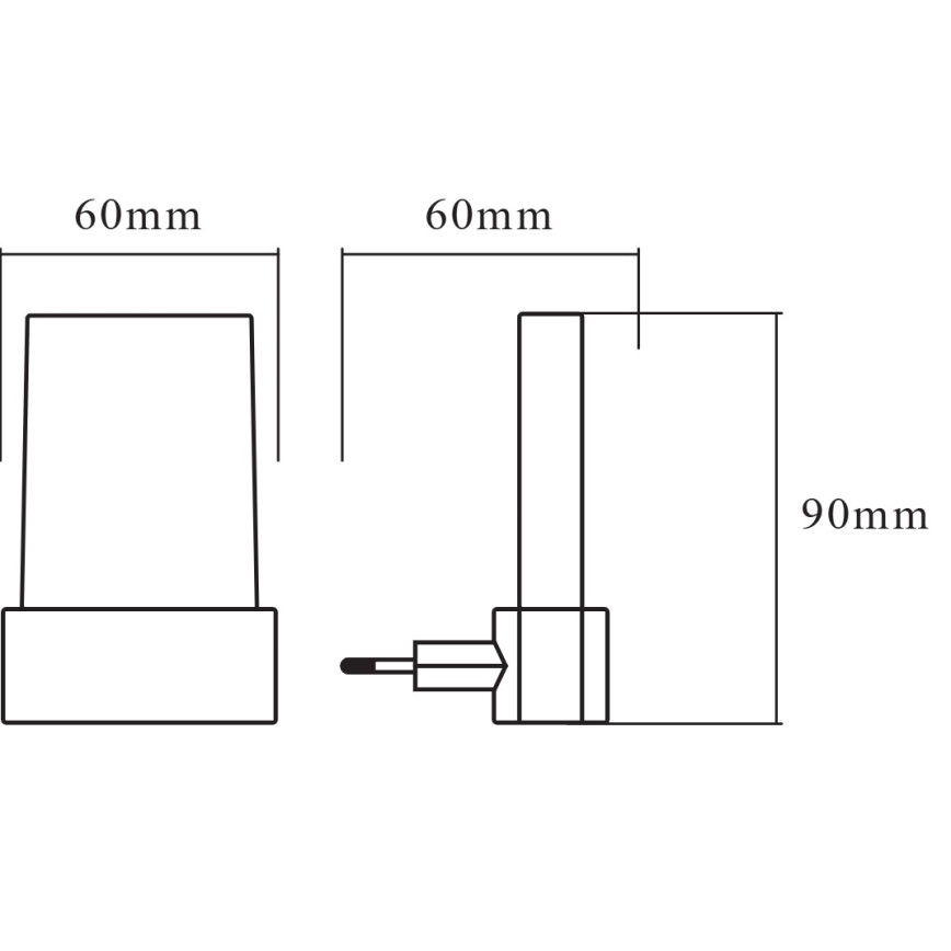 Osram - LED RGBW nočné svetlo so senzorom LUNETTA LED/0,28W/230V