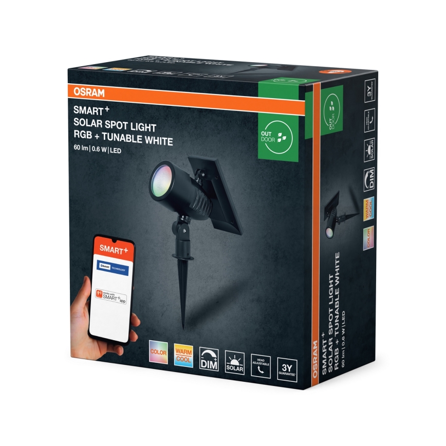Ledvance - LED RGBW Stlmiteľné solárne svietidlo SMART+ SOLAR LED/0,6W/3,7V 2000 mAh 3000-6500K IP44