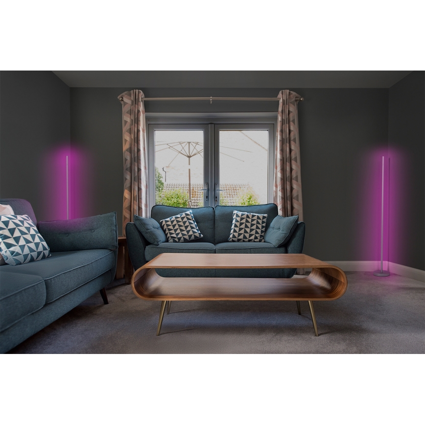 Osram - LED RGBW stmievateľná stojacia lampa SMART+ MAGIC LED/11,5W/230V 2700-6500K strieborná Wi-Fi + diaľkové ovládanie