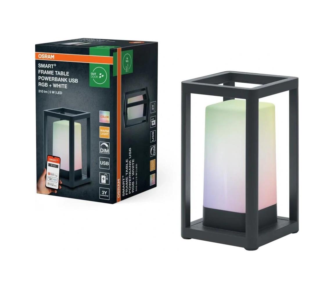 Osram - LED RGBW Stmievateľná stolná lampa SMART LED/5W/5V IP44 Wi-Fi 592662