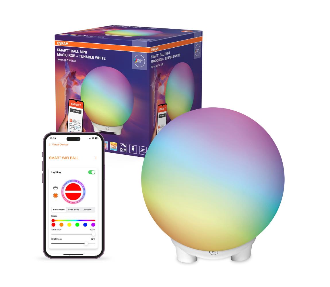 Osram - LED RGBW stmievateľná stolová lampa SMART+ MAGIC LED/2,5W/5V Wi-Fi 4099854475825