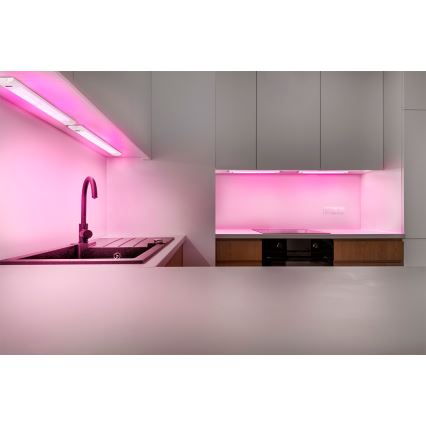 Osram - LED RGBW stmievateľné podlinkové svietidlo so snímačom pohybu LINEAR EDGE LED/8W/230V 50 cm biela + diaľkové ovládanie