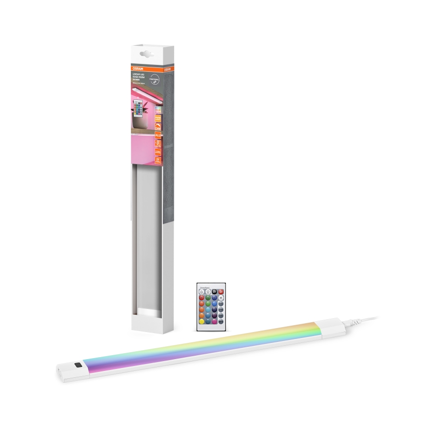 Osram - LED RGBW stmievateľné podlinkové svietidlo so snímačom pohybu LINEAR EDGE LED/8W/230V 50 cm biela + diaľkové ovládanie