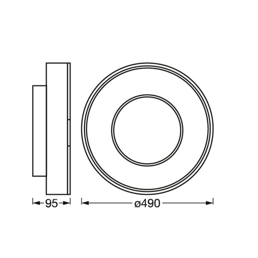 Osram- LED RGBW stmievateľné stropné svietidlo SMART+ CLARIA LED/32W/230V pr. 49 cm 2700-6500K Wi-Fi