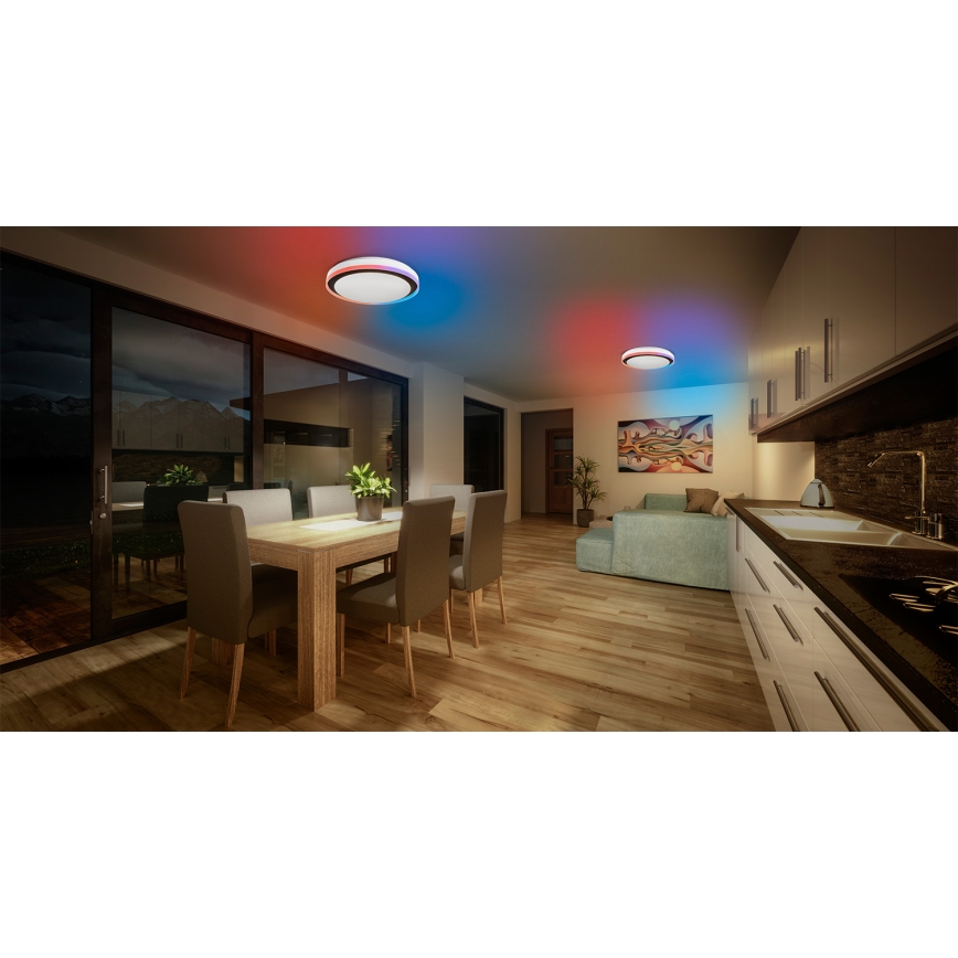 Osram - LED RGBW Stmievateľné stropné svietidlo SMART+ MAGIC LED/38W/230V pr. 49 cm čierne 2700-6500K Wi-Fi