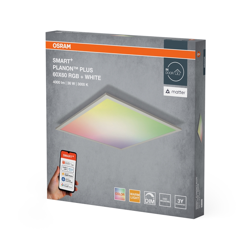 Osram - LED RGBW stmievateľné stropné svietidlo SMART+ PLANON LED/36W/230V 60x60 cm Wi-Fi