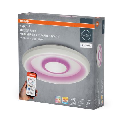 Osram - LED RGBW stmievateľné stropné svietidlo SMART+ STEA LED/32W/230V priemer 48,5 cm 2700-6500K Wi-Fi