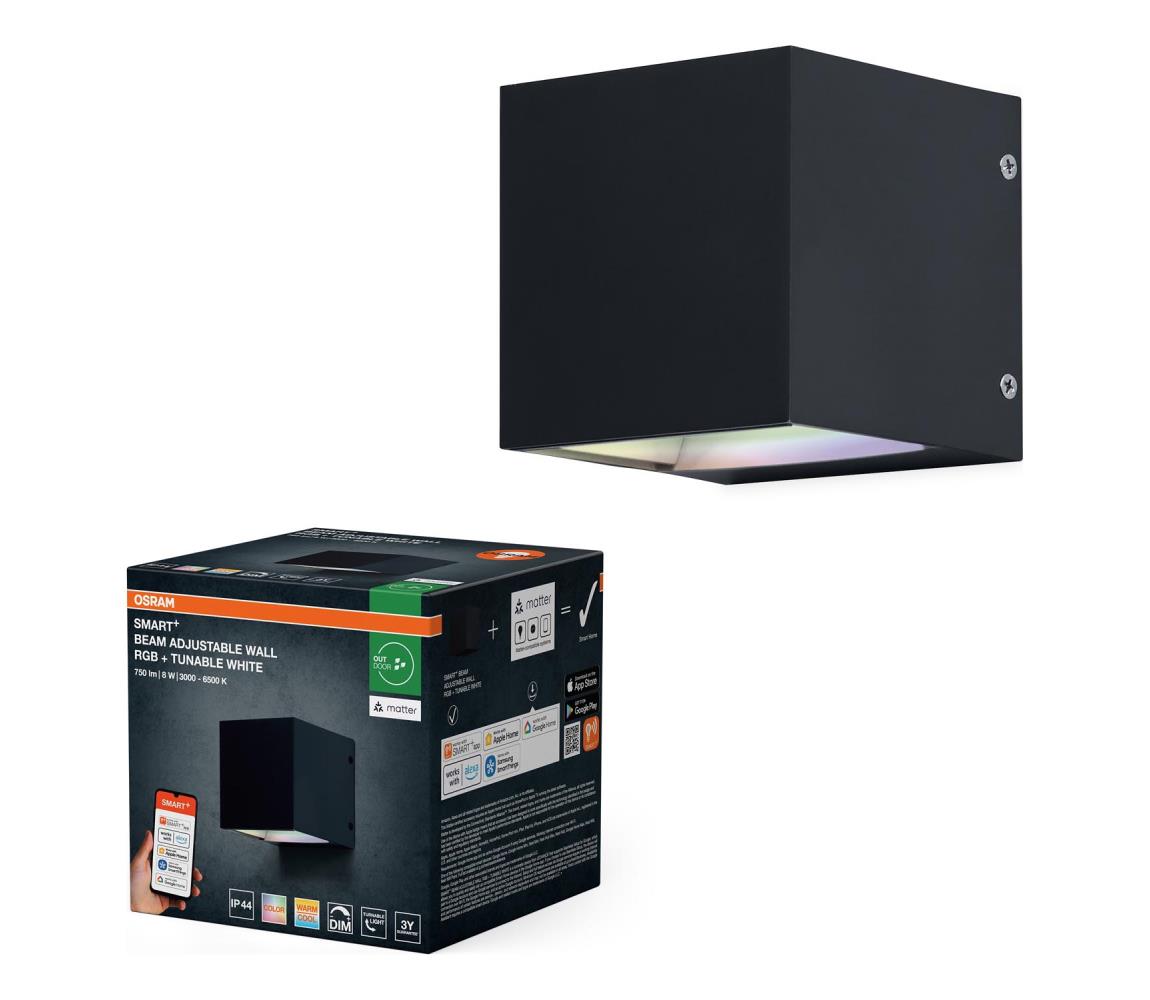 Osram - LED RGBW stmievateľné vonkajšie nástenné svietidlo SMART+ BEAM LED/8W/230V IP44 Wi-Fi 4099854474668