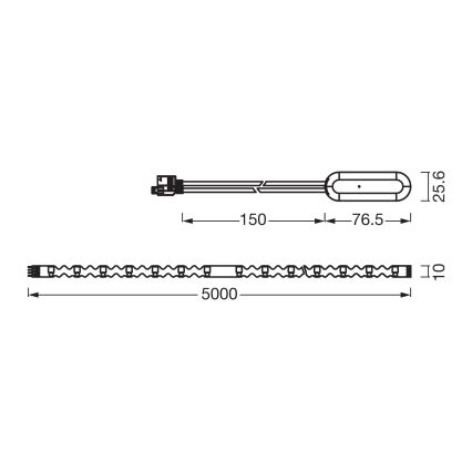 Osram - LED RGBW stmievateľný pásik FLEX 5m LED/10W/230V + diaľkové ovládanie