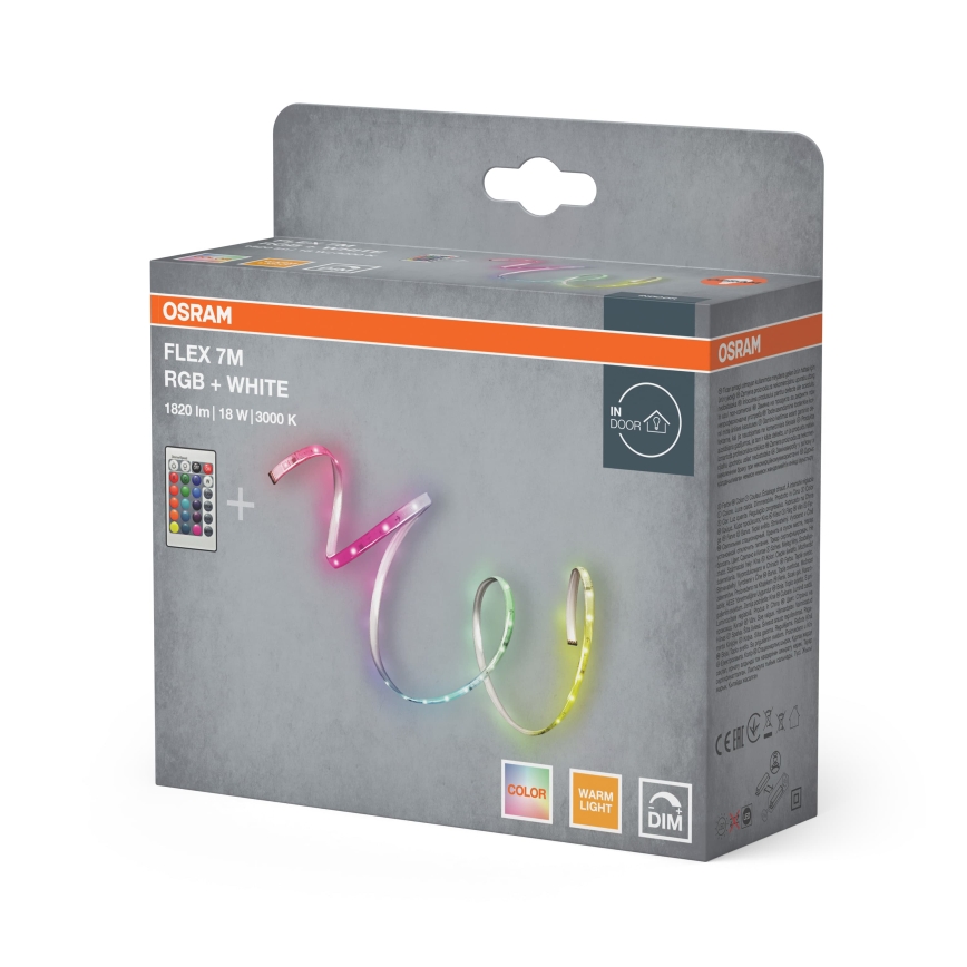 Osram - LED RGBW Stmievateľný pásik FLEX 7m LED/18W/230V + diaľkové ovládanie