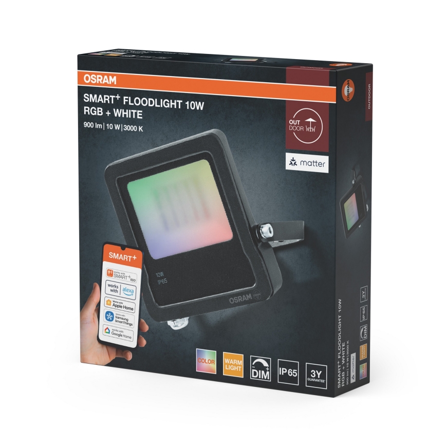 Osram - SMART+ stmievateľný vonkajší LED reflektor RGBW 10W/230V IP65 Wi‑Fi