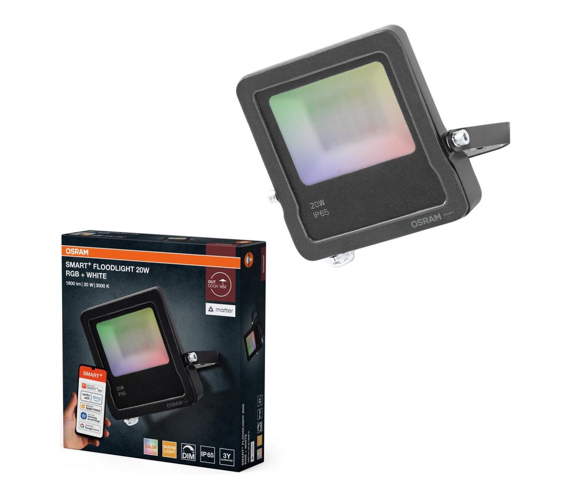 Osram - LED RGBW stmievateľný reflektor SMART+ FLOODLIGHT LED/20W/230V IP65 Wi-Fi 4099854739880