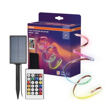 Osram - LED RGBW Stmievateľný solárny pás FLEX MAGIC 5m LED/1,6W/3,7V 2000 mAh IP44 + diaľkové ovládanie