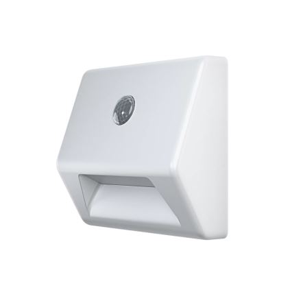 Osram - LED schodiskové svietidlo so senzorom NIGHTLUX LED/0,25W/3xAAA IP54 biela