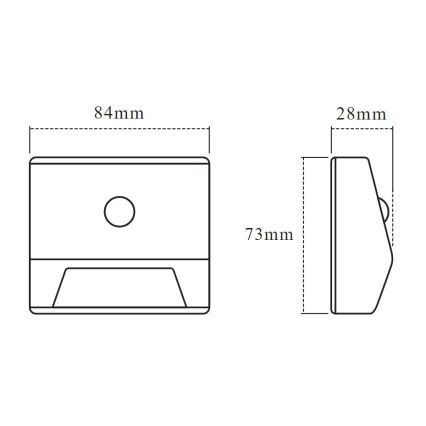 Osram - LED schodiskové svietidlo so senzorom NIGHTLUX LED/0,25W/3xAAA IP54 biela