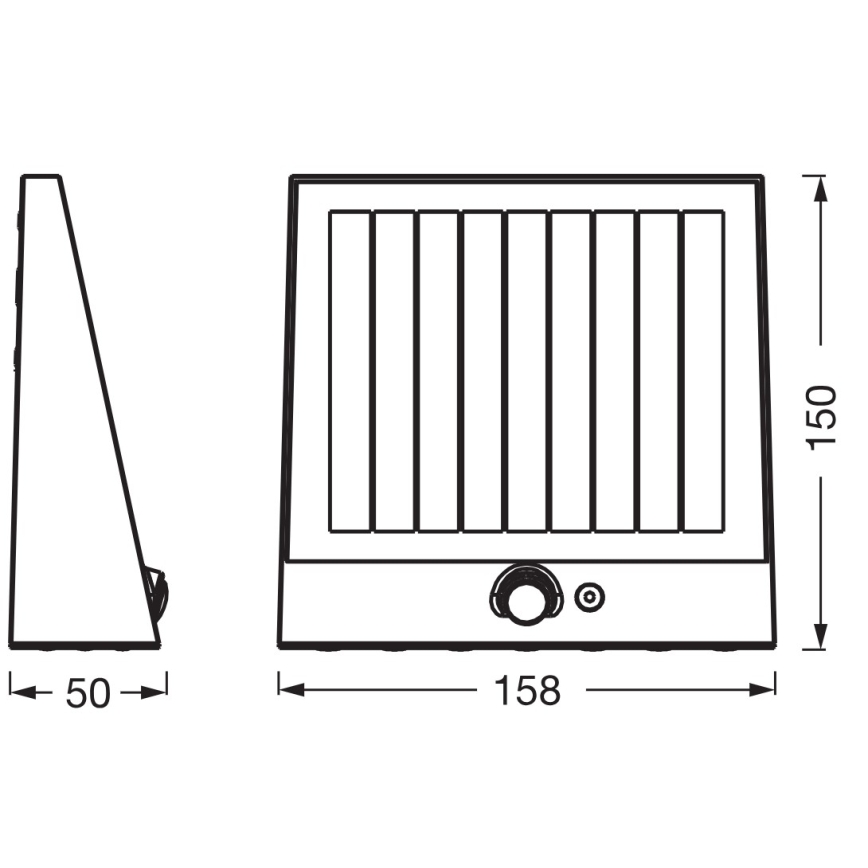 Osram - LED solárne nástenné svietidlo so senzorom ENDURA STYLE LED/10,2W/4,2V 2000 mAh IP54 antracit